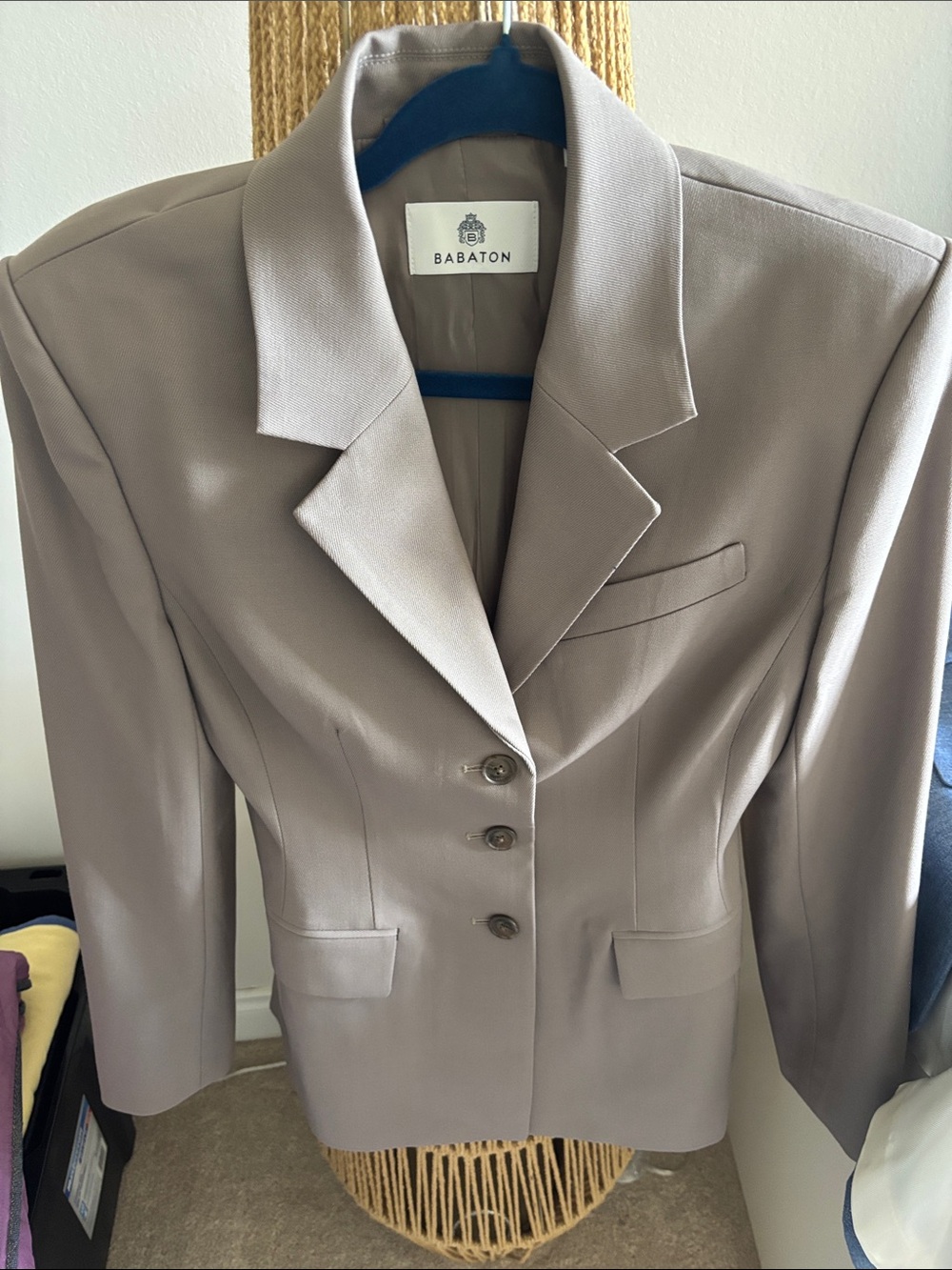 Babaton STANDOUT Taupe Blazer - Single-Breasted Notch Lapel Jacket